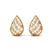 Certified Diamond Teardrop Stud Earrings For Her