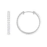 Classic Diamond Hoop Earrings with Certificate