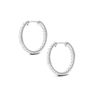 Classic Diamond Hoop Earrings with Certificate