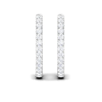 Classic Diamond Hoop Earrings with Certificate