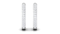 Classic Diamond Hinged Hoop Earrings with Certificate