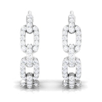 Classic Diamond Hinged Hoop Earrings