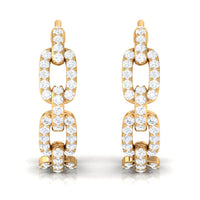 Classic Diamond Hinged Hoop Earrings