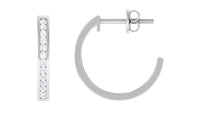 Diamond Hinged Hoop Earrings in Channel Setting