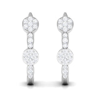 Natural Diamond Classic U Hoop Earrings