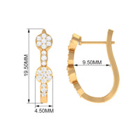 Natural Diamond Classic U Hoop Earrings