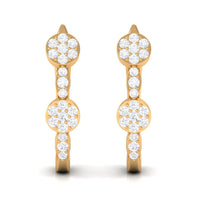 Natural Diamond Classic U Hoop Earrings