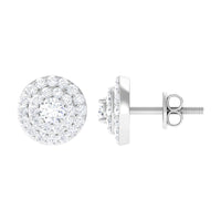 Natural Diamond Cluster Earrings with Certificate