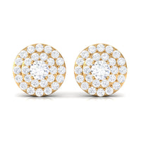 Natural Diamond Cluster Earrings with Certificate