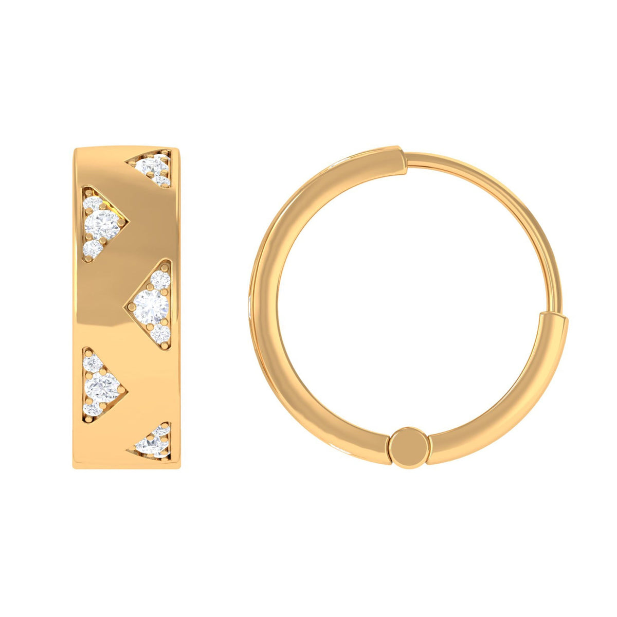 Certified Diamond Hoops For Women