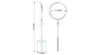 Genuine Diamond Cross Drop Earrings with Hinged Hoop