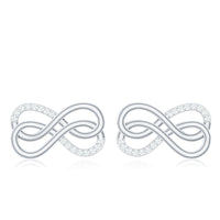 Diamond Twin Infinity Stud Earring