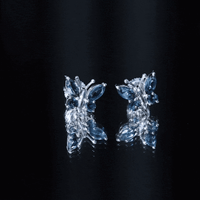 Butterfly Stud Earrings with London Blue Topaz