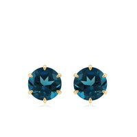 1.50 CT London Blue Topaz Solitaire Stud Earrings