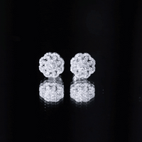 Yellow moissanite flower stud earrings by Rosec Jewels featuring sparkling gemstone petals and classic earring posts.