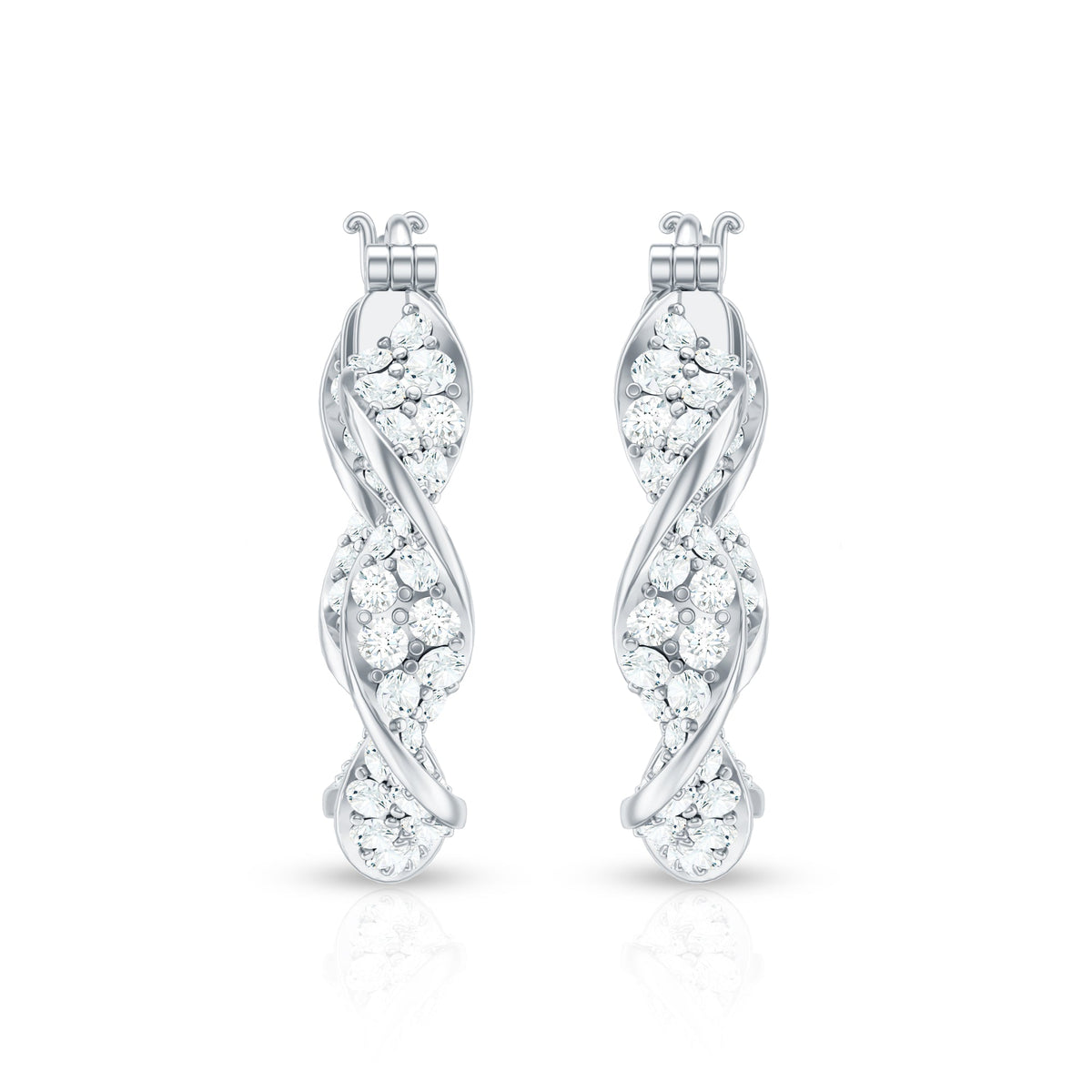 Certified Moissanite Big Hoop Earrings for Her