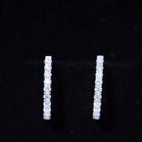 Certified Moissanite Hoop Earrings For Women