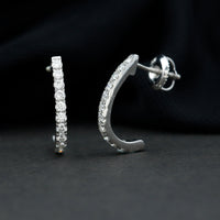Certified Moissanite Hoop Earrings For Women