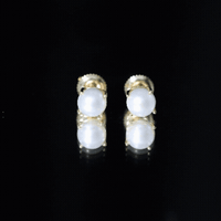 6 MM Round Freshwater Pearl Solitaire Stud Earrings