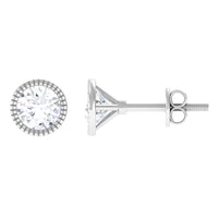 1 CT Moissanite Martini Stud Earrings for Women