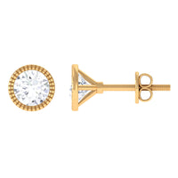 1 CT Moissanite Martini Stud Earrings for Women
