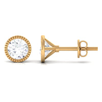 1 CT Moissanite Martini Stud Earrings for Women