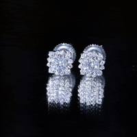Classic Moissanite Stud Earrings with Halo