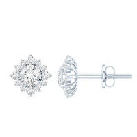 Classic Moissanite Stud Earrings with Halo