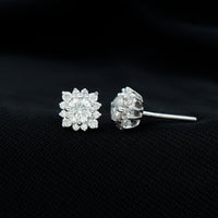 Classic Moissanite Stud Earrings with Halo