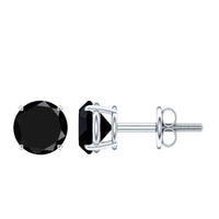 Natural Black Onyx Stud Earrings for Everyday