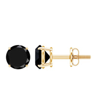 Natural Black Onyx Stud Earrings for Everyday