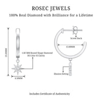 Certified Diamond Star Drop Earrings