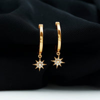 Certified Diamond Star Drop Earrings