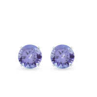 1 Carat Round Cut Tanzanite Stud Earrings for Women