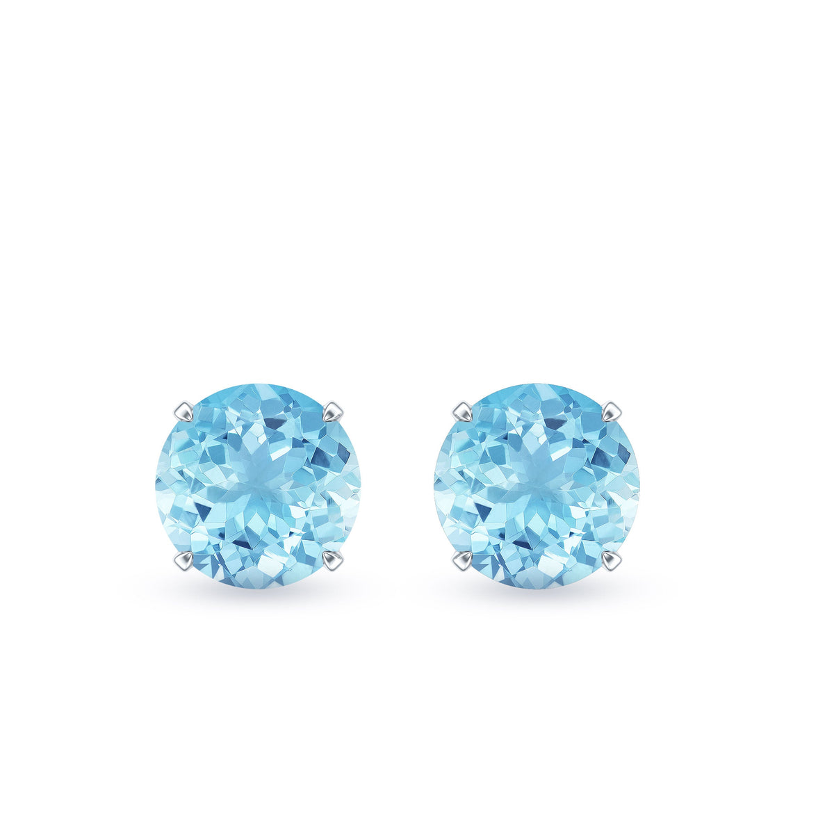 Certified Natural Aquamarine Everyday Earrings with Screw Back