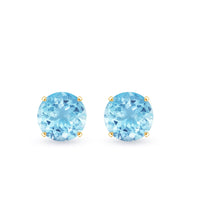 Certified Natural Aquamarine Everyday Earrings with Screw Back