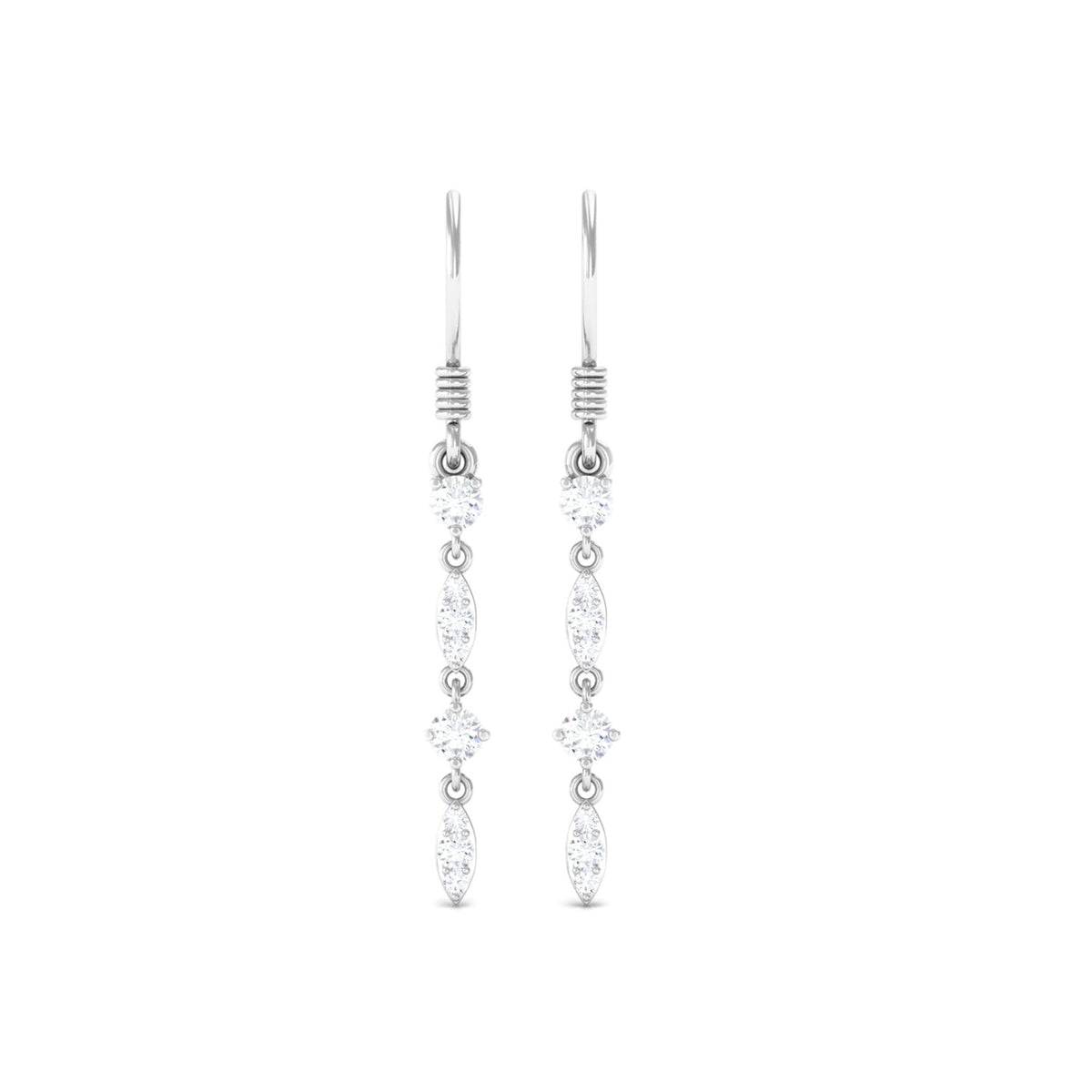 0.5 Carat Natural Diamond Dangle Earrings for Women