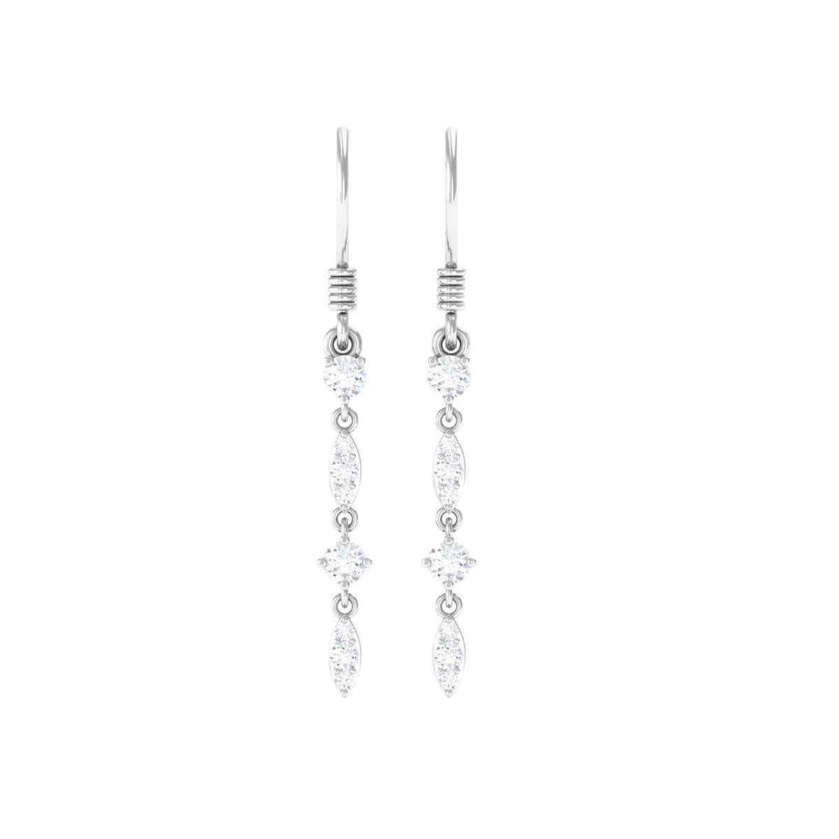 0.5 Carat Natural Diamond Dangle Earrings for Women