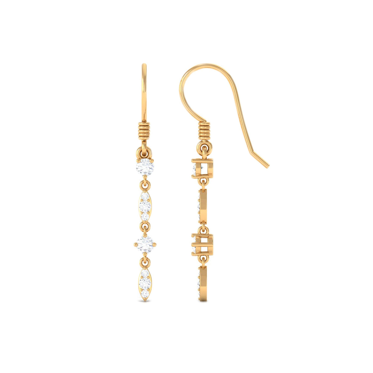 0.5 Carat Natural Diamond Dangle Earrings for Women
