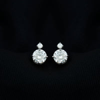 Simple Round Moissanite Stud Earrings