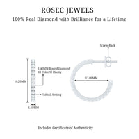 Round Shaped Diamond Hoop Earrings