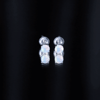 Real Ethiopian Opal Solitaire Stud Earrings