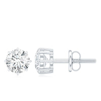 Certified 1 Carat Moissanite Studs