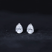 1.5 Carat Pear Cut Moissanite Teardrop Stud Earrings