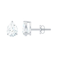 1.5 Carat Pear Cut Moissanite Teardrop Stud Earrings