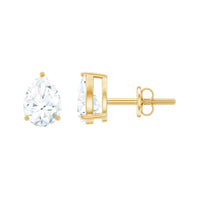 1.5 Carat Pear Cut Moissanite Teardrop Stud Earrings