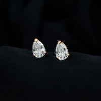 1.5 Carat Pear Cut Moissanite Teardrop Stud Earrings