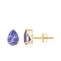 Natural 1.6 Carat Pear Shape Tanzanite Studs