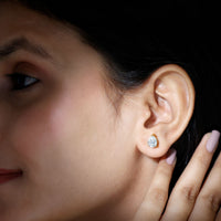 Solitaire Pear Cut Moissanite Stud Earrings