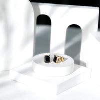 3.36 Carat Lab Created Black Diamond Emerald Cut Stud Earrings